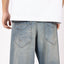 HEAVY BAGGY REGULAR WAVE WASH BLUE DENIM