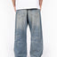 HEAVY BAGGY REGULAR WAVE WASH BLUE DENIM