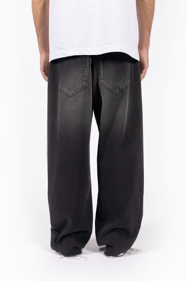 HEAVY BAGGY REGULAR BLACK WASH DENIM