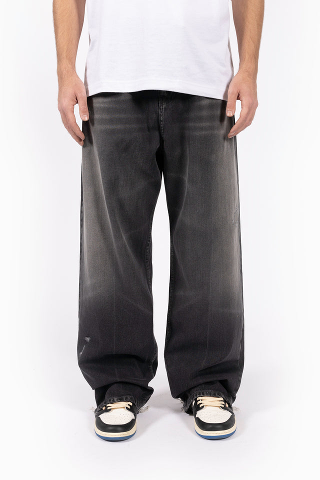 HEAVY BAGGY REGULAR BLACK WASH DENIM