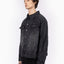 HEAVY CUTLINE BLACK WAVE WASHED DENIM JACKET [PRE ORDER]