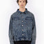 HEAVY CUTLINE BLUE WAVE WASHED DENIM JACKET [PRE ORDER]