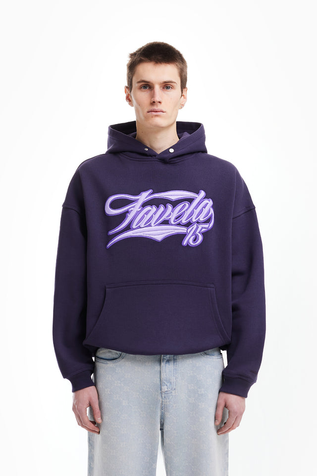 NEW 3D COLLEGE PLUM SNAP BUTTON HOODIE