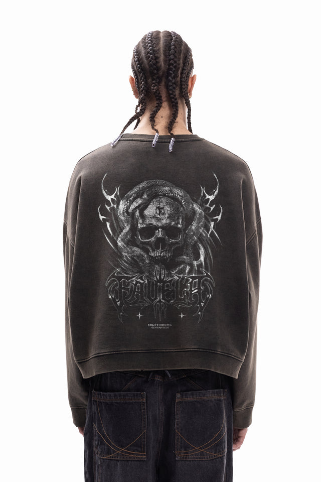 NIGHTBORN ANTHRA BOXY CREWNECK