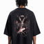 SOULLESS DISTRESSED BLACK BOXY T-SHIRT