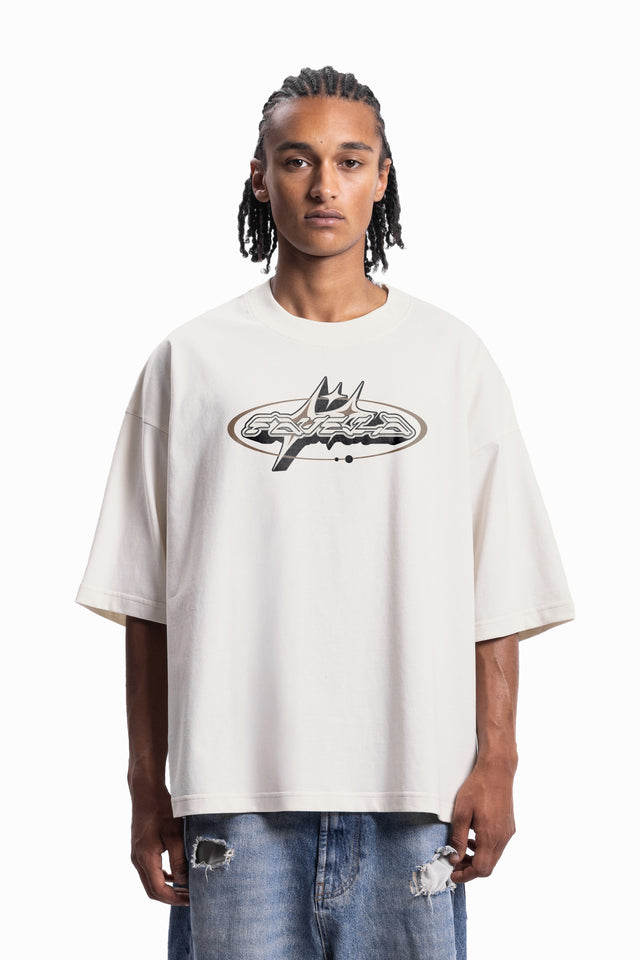 SPACE MOUNTAIN VANILLA DISTRESSED T-SHIRT