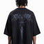 SPIKY DEATH METAL DISTRESSED BLACK BOXY T-SHIRT