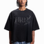ROCK TRIBAL BOXY DISTRESSED BLACK SUN DRIED T-SHIRT