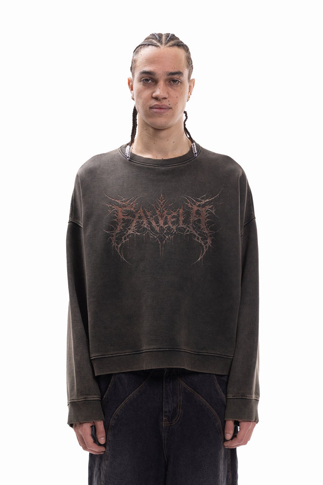 FAVELA GRUNGE TRIBAL ANTHRA BOXY CREWNECK