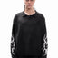 TRIBAL KNIT POLO SWEATER BLACK