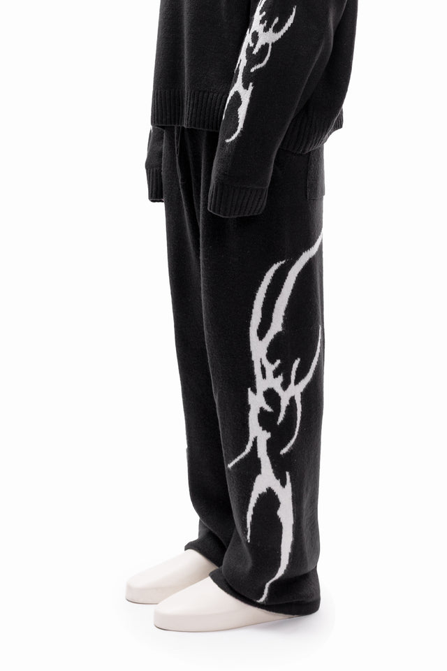 TRIBAL KNIT JOGGER BLACK