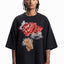 UP BLACK DISTRESSED T-SHIRT