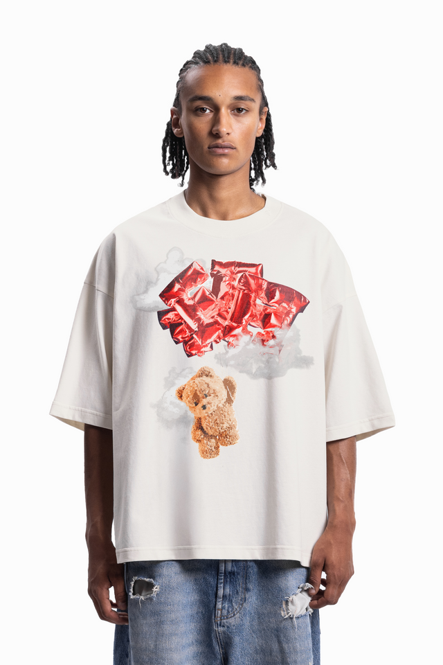 UP VANILLA DISTRESSED T-SHIRT