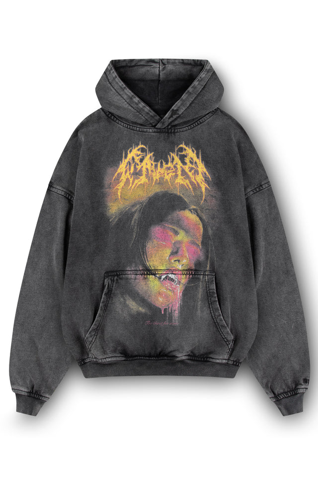 VAMPIRE BLACK WASHED HOODIE