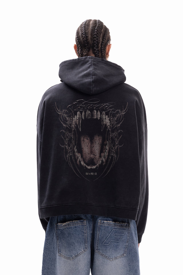 VAMPIRE BLACK WASHED BOXY HOODIE