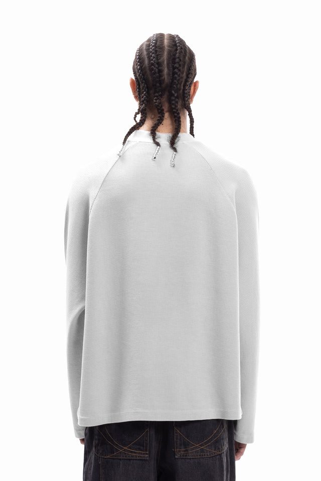 WAFFLE LONGSLEEVE VINTAGE WHITE