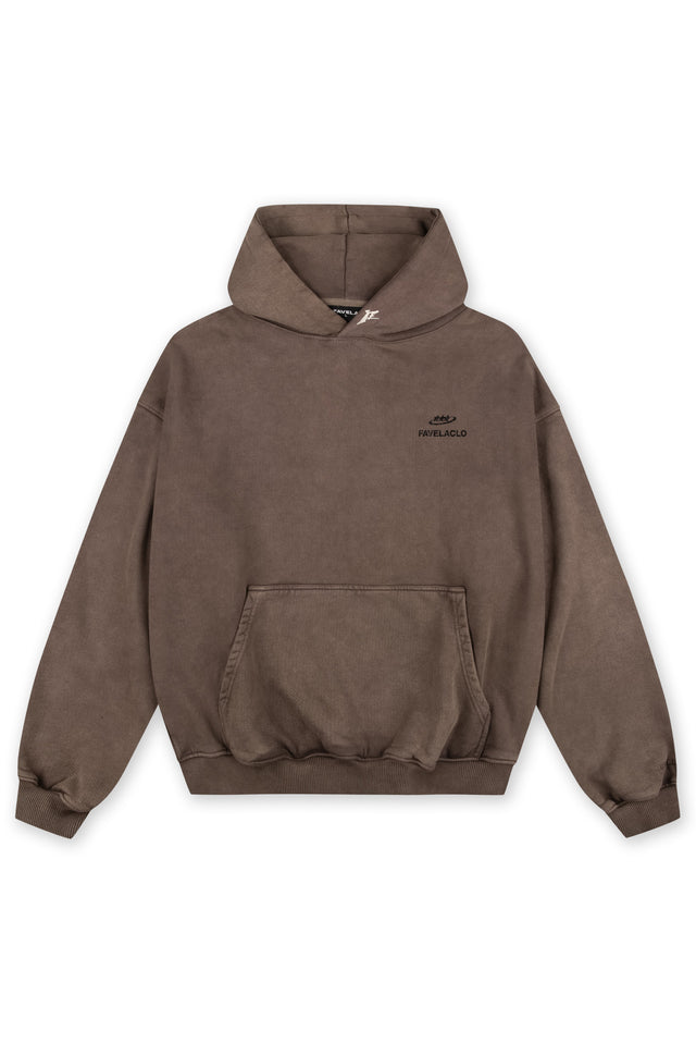 VISITS BROWN SAND WASHED HOODIE [PRE ORDER]