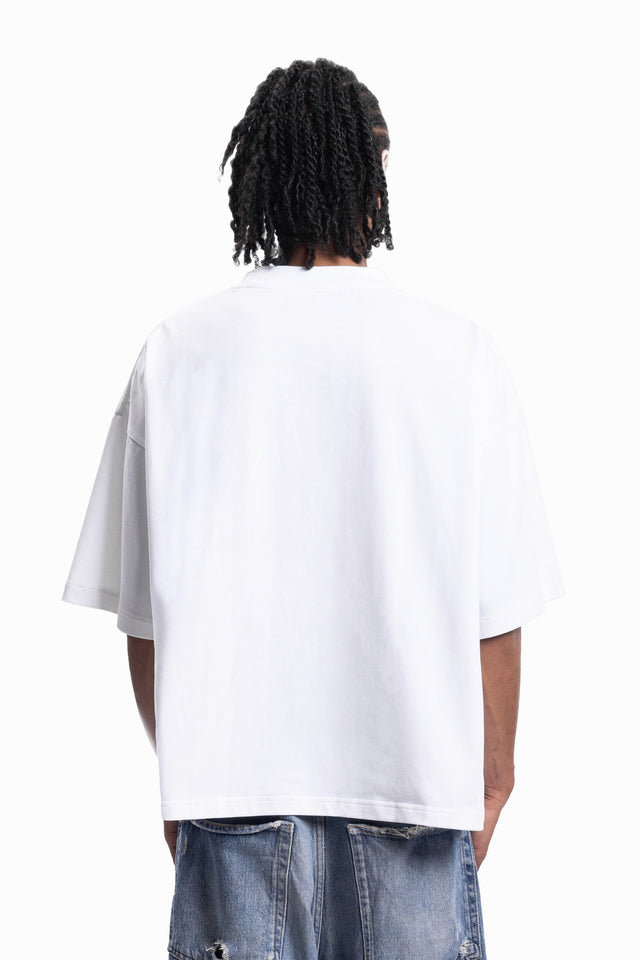 EAGLE WHITE DISTRESSED T-SHIRT