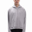 GREY MELANGE BOXY FRONTZIP