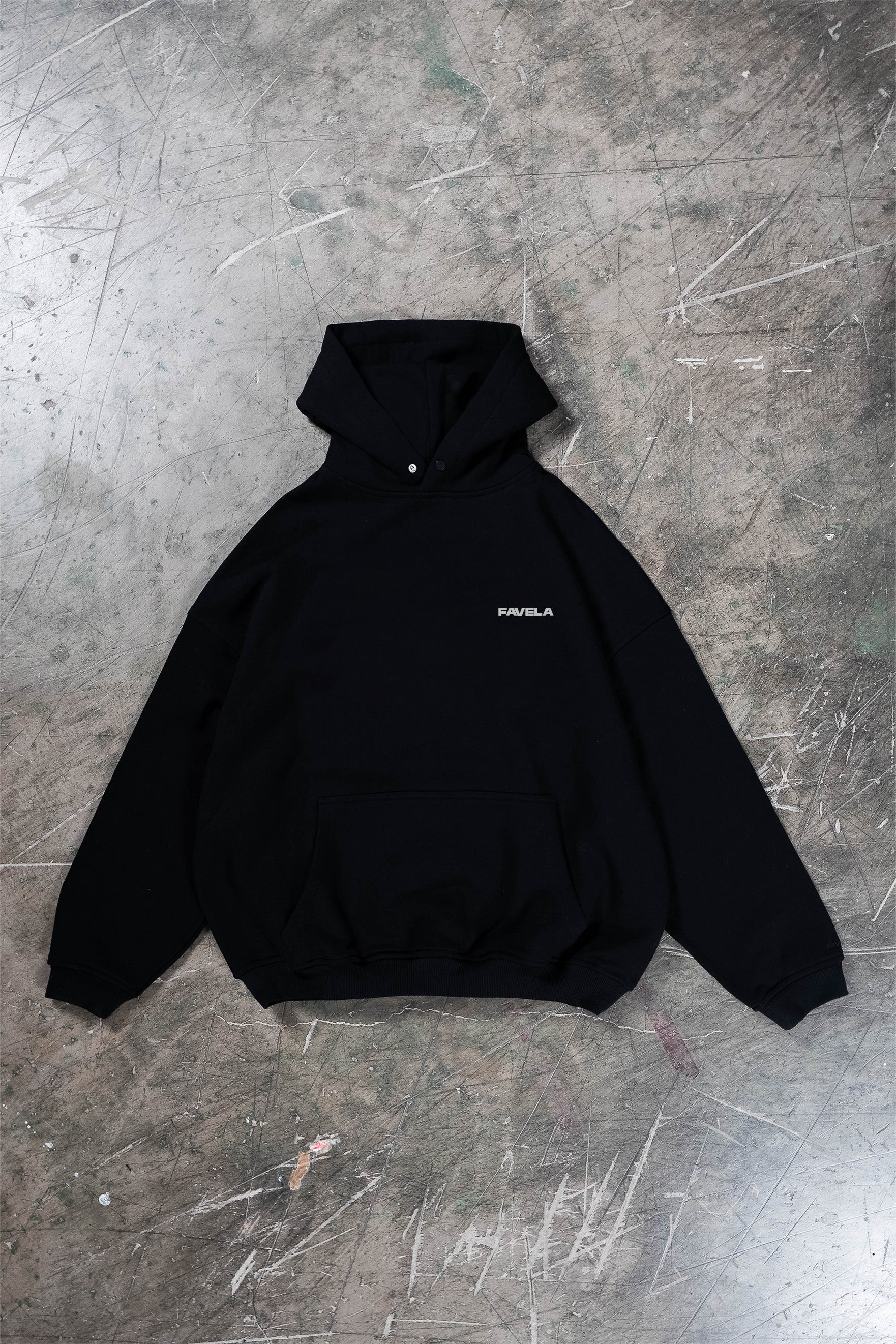 BLACK HOODIE OVERSIZED 2023 FAVELA Clothing