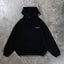 front view black hoodie by Favela Clothing