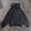 Oversized Black Washed Hoodie mit Favela Logo 