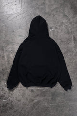 DOUBLE BLACK SNAP BUTTON HOODIE