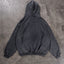 ROSE BLACK WASHED SNAP BUTTON HOODIE