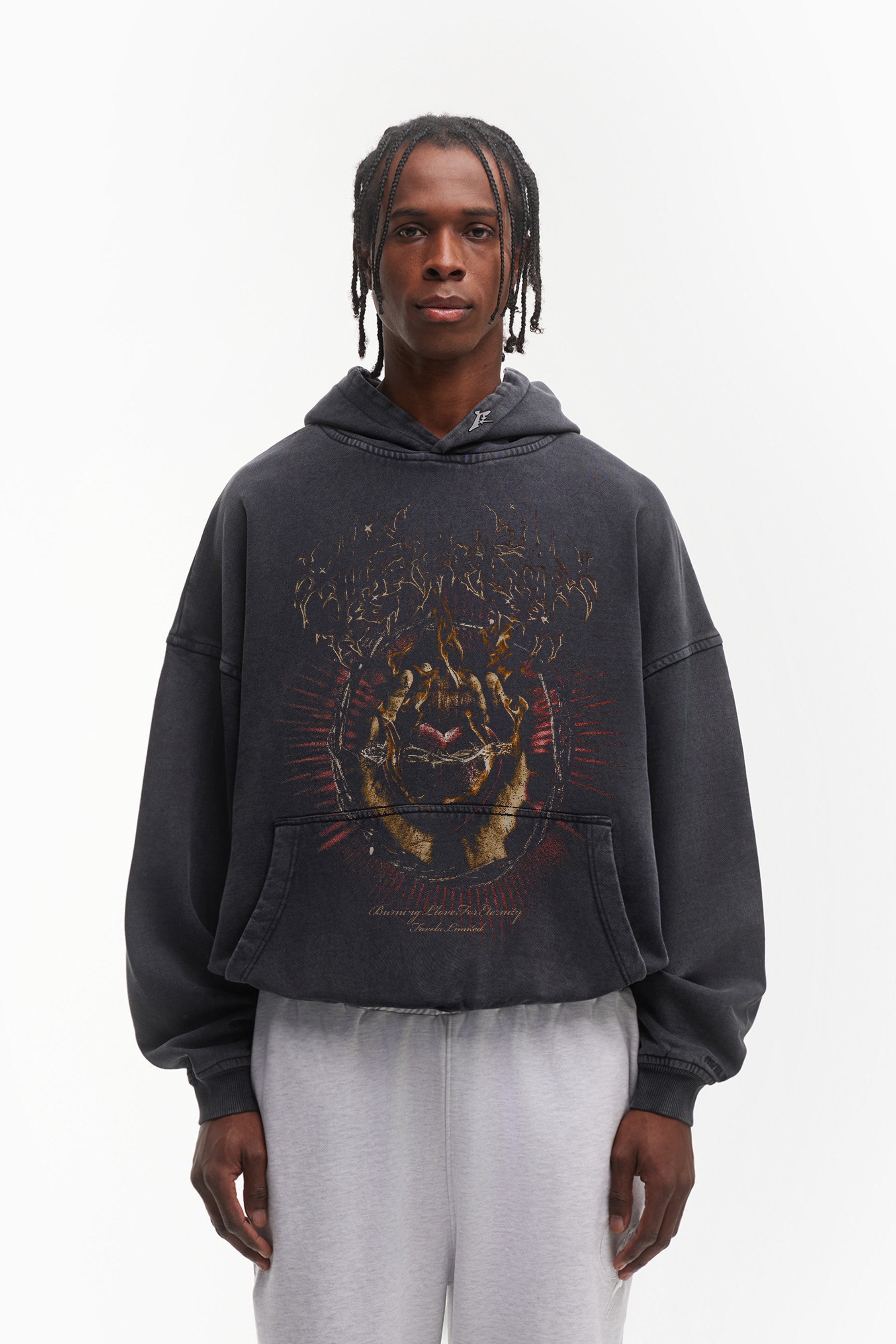 Black heart hoodie online