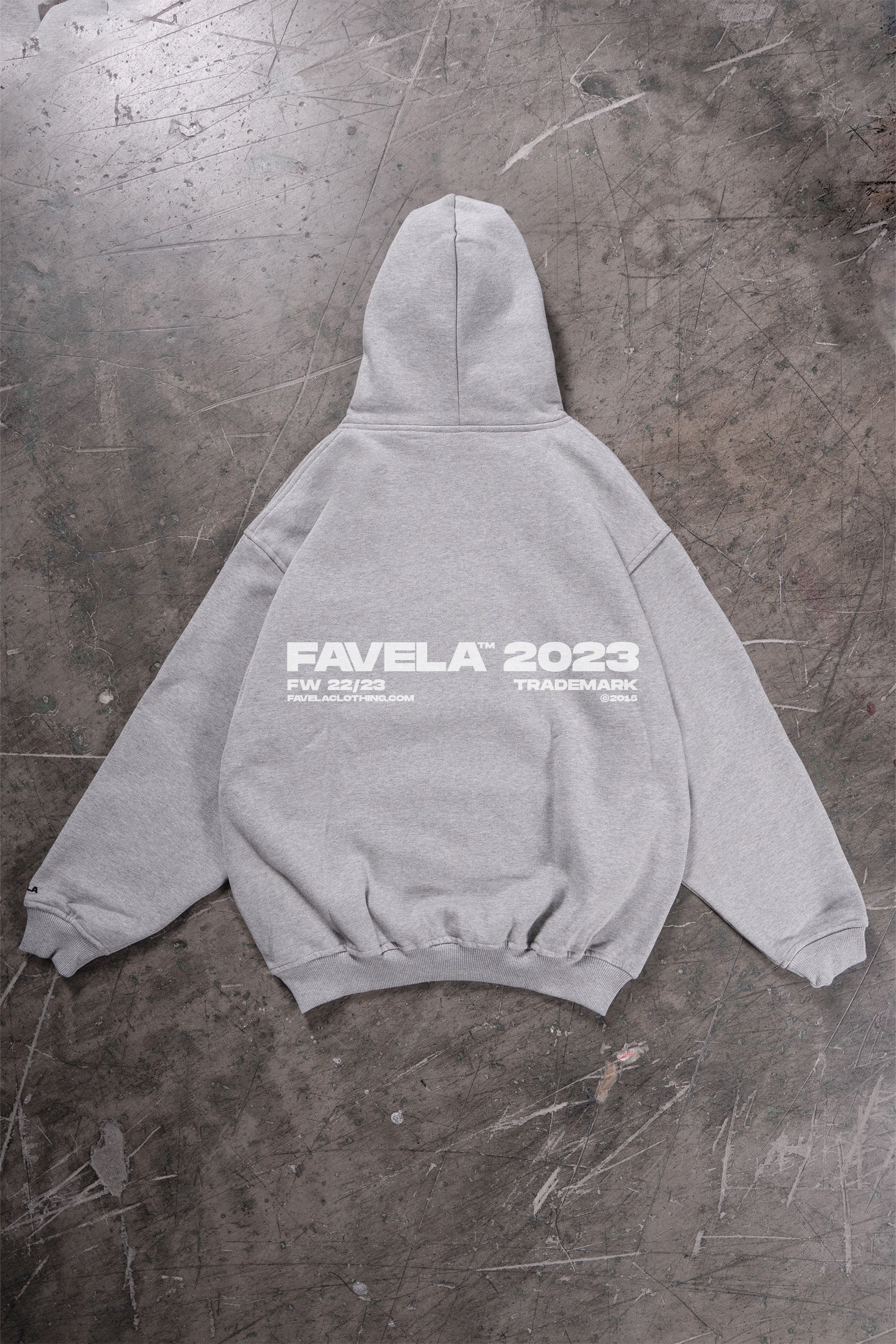 Grey Hoodie - Streetwear Style - Favela Clothing Brand