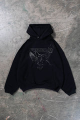 EAGLE BLACK SNAP BUTTON HOODIE