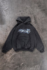 FIRECHROME BLACK WASHED HOODIE