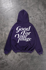 IMAGE PLUM SNAP BUTTON HOODIE