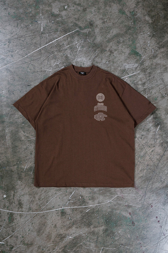 %LEAGUE CHEST NUT BROWN T-SHIRT%