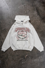 NEVER LOSE VANILLA/OFF WHITE FRONTZIP