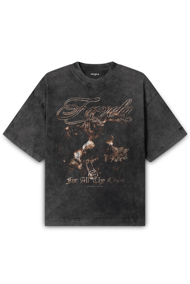 ODDS BLACK WASHED T-SHIRT