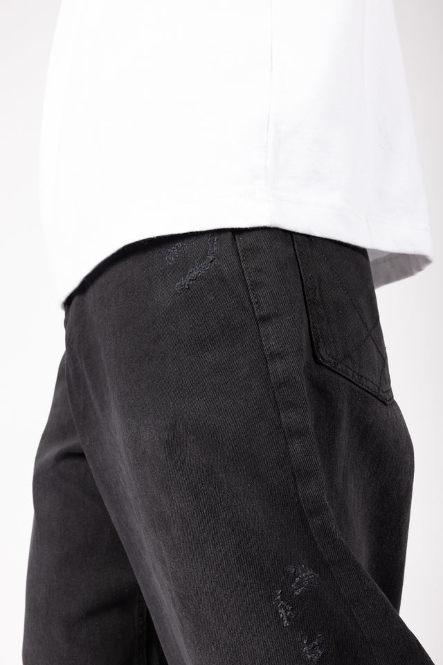 HEAVY BAGGY REGULAR VINTAGE BLACK DENIM