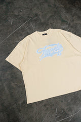 NEW 3D COLLEGE CREME T-SHIRT