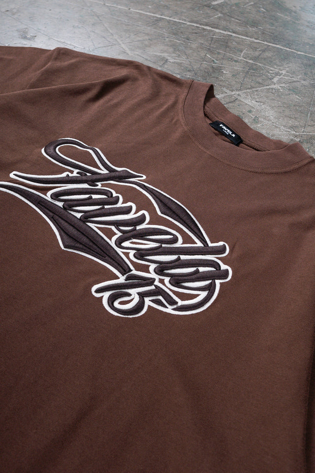 NEW 3D COLLEGE COFFEE BROWN T-SHIRT