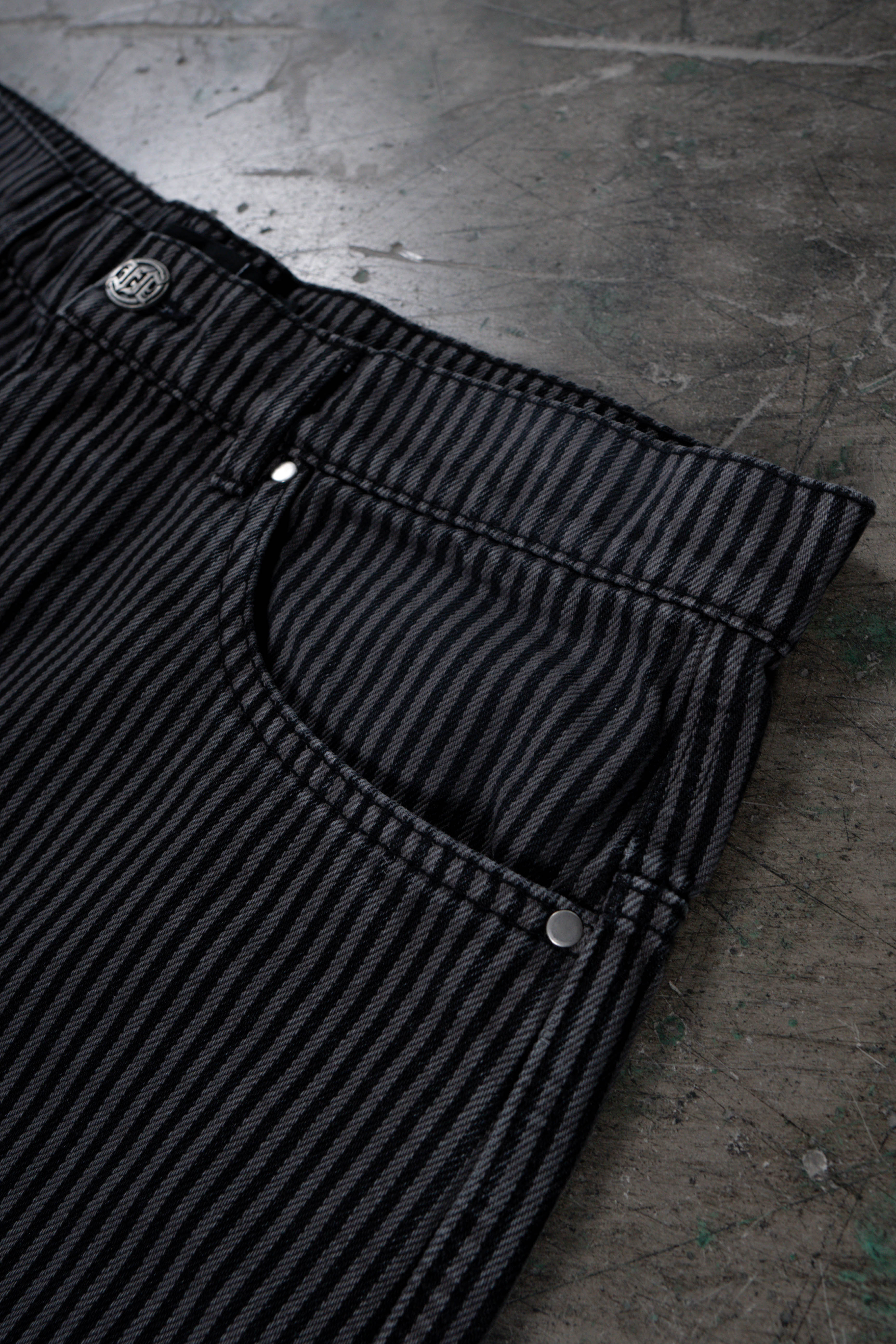 Black pinstripe jeans online