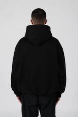 CRYSTAL BLACK SNAP BUTTON HOODIE