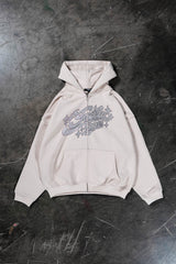 RHINESTONE 2015 OATMEAL FRONTZIP