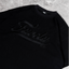BLACK 3D COLLEGE EMBROIDERY T-SHIRT