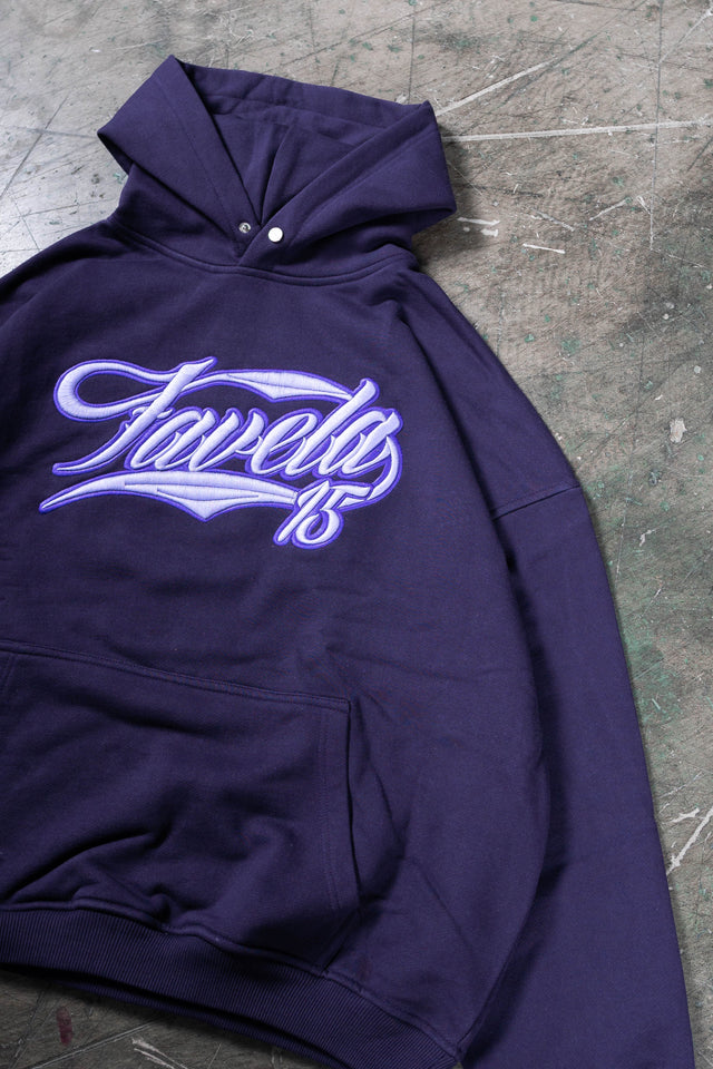 NEW 3D COLLEGE PLUM SNAP BUTTON HOODIE