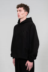BOLT FLEECE BLACK SNAP BUTTON HOODIE