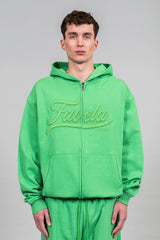 Favela Clothing - Zip Hoodie in Green