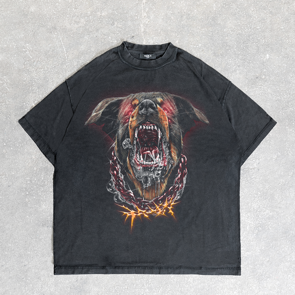 ROTTWEILER BLACK WASHED T SHIRT FAVELA Clothing
