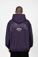 OUTLINE PLUM SNAP BUTTON HOODIE