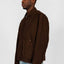 BROWN PUNCHED F CANVAS JACKET