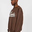 COFFEE BROWN 3D COLLEGE EMBROIDERY CREWNECK